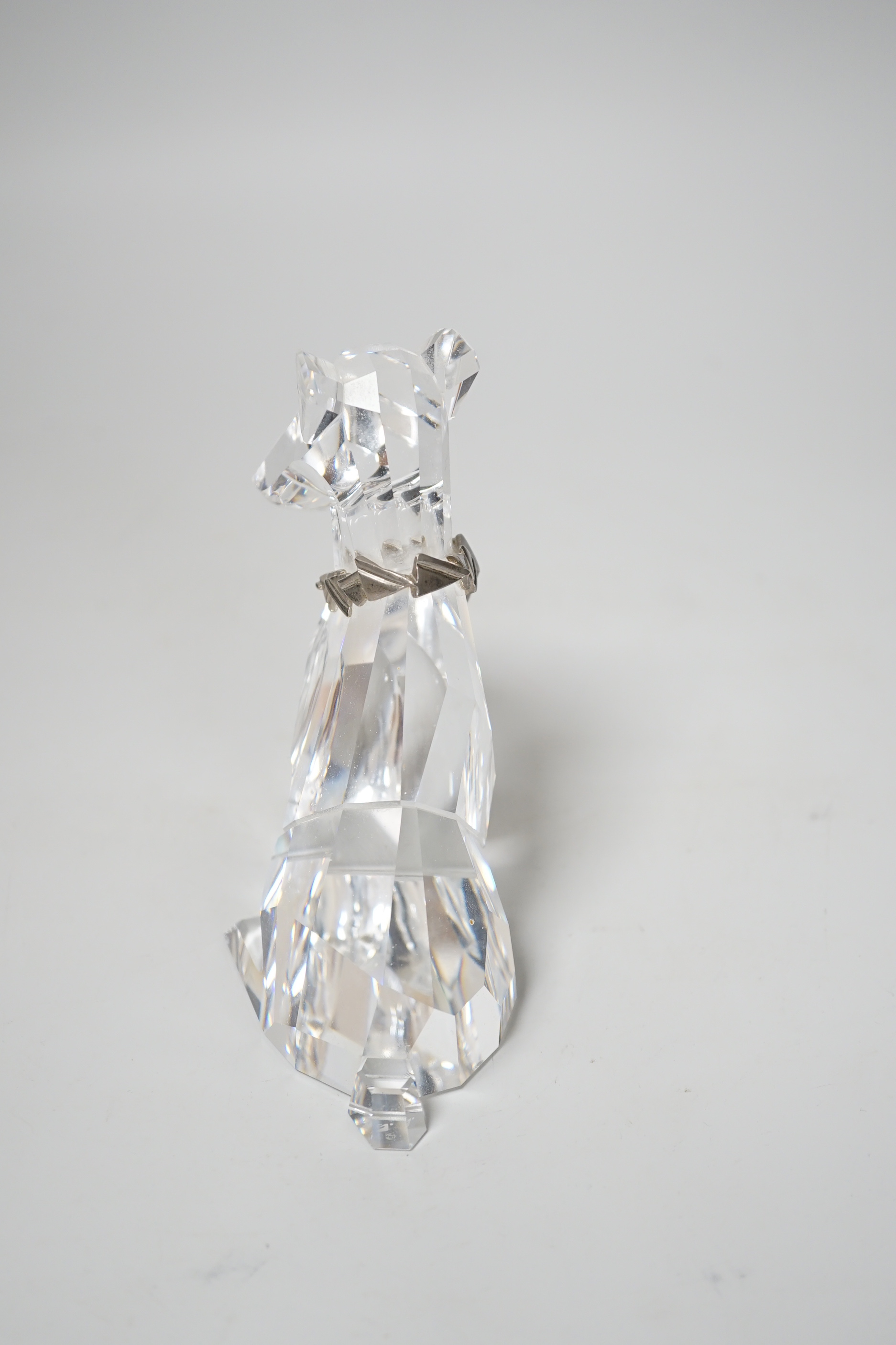 A boxed Swarovski glass terrier, 12cm